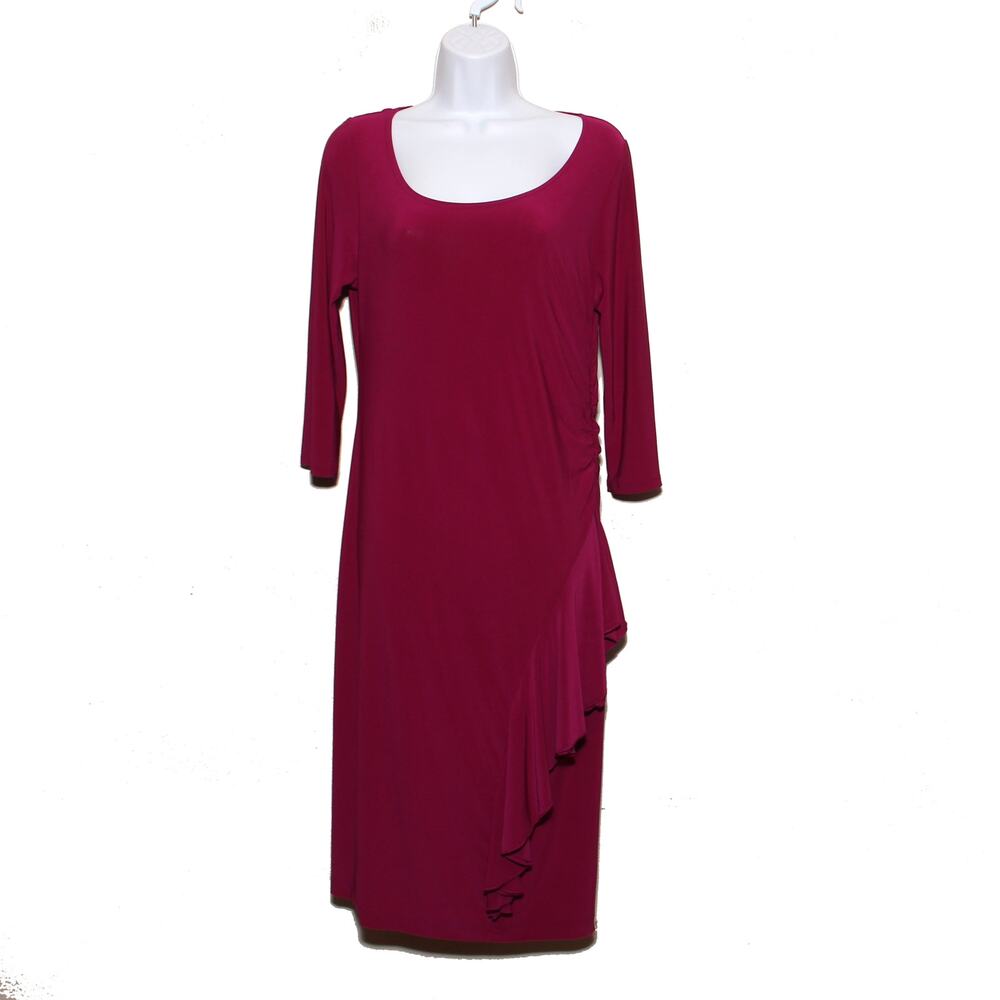Tiana B Bodycon Ruffle Accent Knit Dress Size Medium